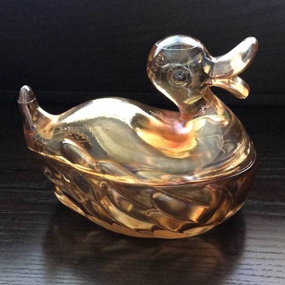 Glass Art Vintage Glass Marigold Carnival Glass